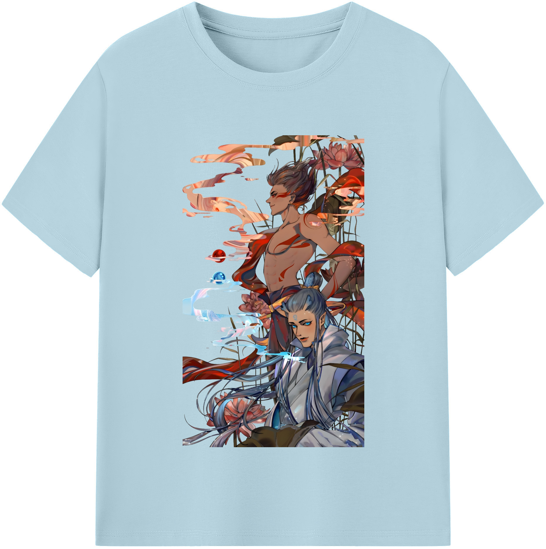 （画像用） Ne Zha 2 ナタ 魔童の大暴れ 綿100％半袖Tシャツ（フロントプリント）
